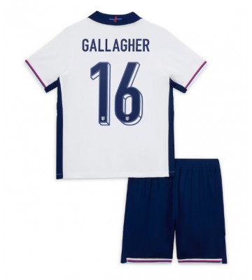 England Conor Gallagher #16 Hjemmebanesæt Børn EM 2024 Kort ærmer (+ korte bukser)